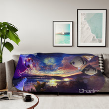 Load image into Gallery viewer, Nao Tomori holding a apple Sherpa Blanket