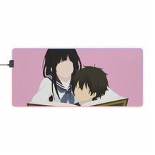 Load image into Gallery viewer, houtarou oreki y eru chitanda hyouka minimalist v2 RGB LED Mouse Pad (Desk Mat)