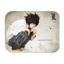 Load image into Gallery viewer, L (Death Note) Sherpa Blanket