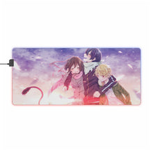 Load image into Gallery viewer, Noragami Yato, Yukine, Hiyori Iki, Noragami RGB LED Mouse Pad (Desk Mat)