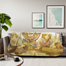 Load image into Gallery viewer, Full Metal Alchemist Edward and Alphonse Elric Sherpa Blanket