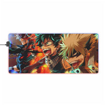 Load image into Gallery viewer, My Hero Academia Izuku Midoriya, Katsuki Bakugou RGB LED Mouse Pad (Desk Mat)