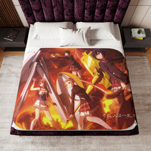Load image into Gallery viewer, Love, Chunibyo & Other Delusions Rikka Takanashi, Sanae Dekomori, Shinka Nibutani, Kumin Tsuyuri Sherpa Blanket