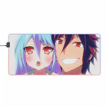Load image into Gallery viewer, Sora and Shiro RGB LED Mouse Pad (Desk Mat)