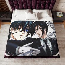 Load image into Gallery viewer, Black Butler Sherpa Blanket