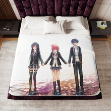 Load image into Gallery viewer, My Teen Romantic Comedy SNAFU Hachiman Hikigaya, Yukino Yukinoshita, Yui Yuigahama Sherpa Blanket