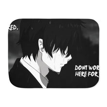 Load image into Gallery viewer, Sad Animewith quote Sherpa Blanket