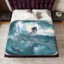 Load image into Gallery viewer, Anime Spirited Away Sherpa Blanket