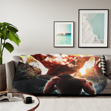 Load image into Gallery viewer, Colossal titan vs Eren Titan Sherpa Blanket