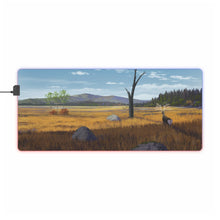Load image into Gallery viewer, Deer walking in vast field RGB LED Mouse Pad (Desk Mat)