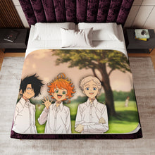Load image into Gallery viewer, The Promised Neverland Ray, Norman, Emma Sherpa Blanket