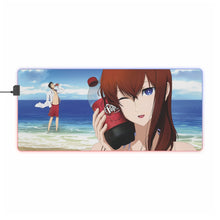 Load image into Gallery viewer, Makise Kurisu & Rintarou Kyouma-Dr Pepper Addicts RGB LED Mouse Pad (Desk Mat)