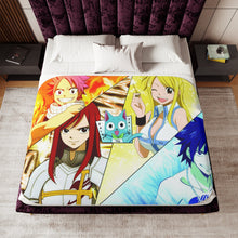 Load image into Gallery viewer, Anime Fairy Tailr Sherpa Blanket