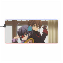 Load image into Gallery viewer, Rikka Takanashi and Yuuta Togashi cosplay RGB LED Mouse Pad (Desk Mat)