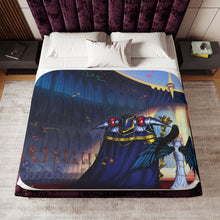Load image into Gallery viewer, Albedo and Ainz Ooal Gown Sherpa Blanket