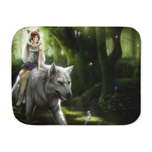 Load image into Gallery viewer, Princess Mononoke Sherpa Blanket