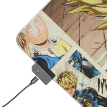 Load image into Gallery viewer, Genos and Saitama RGB LED Mouse Pad (Desk Mat)