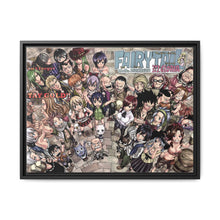 Load image into Gallery viewer, Fairy Tail Natsu Dragneel, Erza Scarlet, Lucy Heartfilia, Happy, Wendy Marvell Canvas Framed Art Print