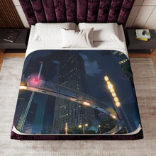 Load image into Gallery viewer, Tokyo SkyNight Sherpa Blanket