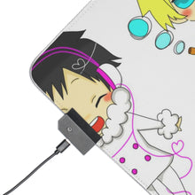 Load image into Gallery viewer, Durarara!! Izaya Orihara, Shizuo Heiwajima RGB LED Mouse Pad (Desk Mat)