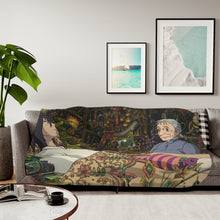 Load image into Gallery viewer, Anime Howl's Moving Castle Sherpa Blanket