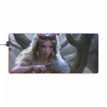 Load image into Gallery viewer, Princess Mononoke RGB LED Mouse Pad (Desk Mat)