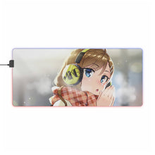 Load image into Gallery viewer, Anime Headphones RGB LED Mouse Pad (Desk Mat)