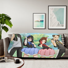 Load image into Gallery viewer, Hyouka Eru Chitanda, Satoshi Fukube, Mayaka Ibara Sherpa Blanket