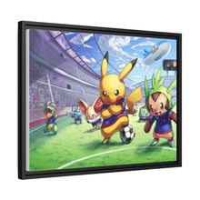 Load image into Gallery viewer, Pokemon Soccer Match Canvas Framed Art Print
