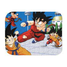 Load image into Gallery viewer, Goku Training on Kami Temple Sherpa Blanket