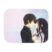 Load image into Gallery viewer, Eru Chitanda And Hōtarō Oreki Sherpa Blanket