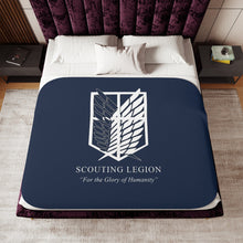 Load image into Gallery viewer, Anime Attack On Titan Sherpa Blanket