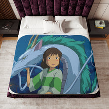 Load image into Gallery viewer, Anime Spirited Away Sherpa Blanket