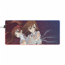 Load image into Gallery viewer, A Certain Scientific Railgun Mikoto Misaka, Kuroko Shirai RGB LED Mouse Pad (Desk Mat)