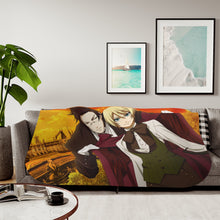 Load image into Gallery viewer, Black Butler Sherpa Blanket