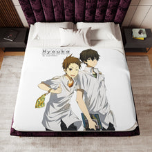 Load image into Gallery viewer, Hōtarō Oreki Satoshi Fukube walking Sherpa Blanket