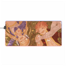 Load image into Gallery viewer, Fairy Tail Natsu Dragneel, Lucy Heartfilia RGB LED Mouse Pad (Desk Mat)