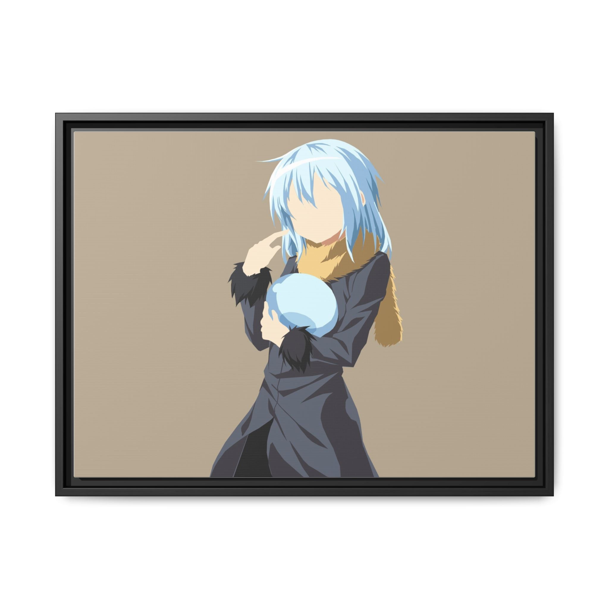 Rimuru Tempest in human form and in slime form minimalist Canvas Frame