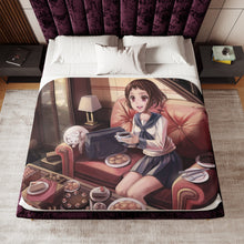 Load image into Gallery viewer, Mayaka Ibara Eating Sherpa Blanket