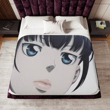 Load image into Gallery viewer, Yayoi Kunizuka Face Sherpa Blanket