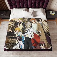 Load image into Gallery viewer, Bungou Stray Dogs Osamu Dazai, Atsushi Nakajima, Ranpo Edogawa, Akiko Yosano, Doppo Kunikida Sherpa Blanket