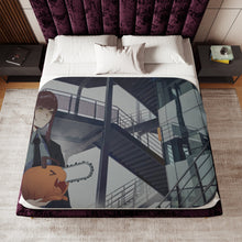 Load image into Gallery viewer, Anime Chainsaw Man Sherpa Blanket