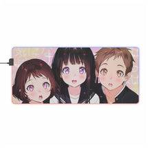 Load image into Gallery viewer, Hyouka Eru Chitanda, Satoshi Fukube, Mayaka Ibara RGB LED Mouse Pad (Desk Mat)