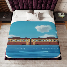 Load image into Gallery viewer, Spirited Away Train Sherpa Blanket