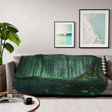 Load image into Gallery viewer, Fantasy Forest Sherpa Blanket