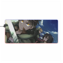 Load image into Gallery viewer, Eren,Mikasa and Armin RGB LED Mouse Pad (Desk Mat)