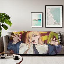 Load image into Gallery viewer, Anime Chainsaw Man Sherpa Blanket