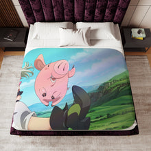 Load image into Gallery viewer, The Seven Deadly Sins Meliodas, Hawk, Elizabeth Liones Sherpa Blanket