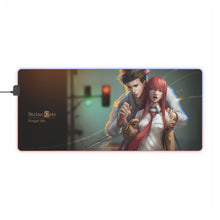 Load image into Gallery viewer, Okabe and Kurisu RGB LED Mouse Pad (Desk Mat)