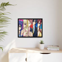 Load image into Gallery viewer, Fairy Tail Natsu Dragneel, Erza Scarlet, Gray Fullbuster, Lucy Heartfilia, Wendy Marvell Canvas Framed Art Print